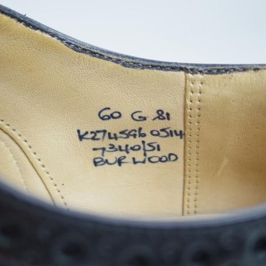 極美品★チャーチ 60G/UK6【★バーウッド/BURWOOD】81ラスト/ポリッシュドバインダーカーフ/5都市ロゴ/フルブローグ/Church's★c070