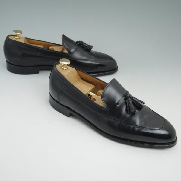 ジョンロブJohn lobbバッキンガムBUCKINGHAM 6E Buckingham' Black Leather Tassel Loafers UK 7.5 E - Abbot's