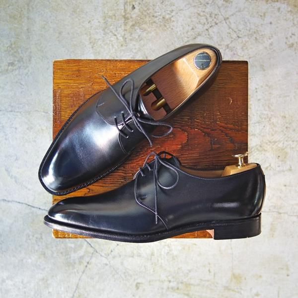 美品★(英)アルフレッド・サージェント 7EX【★海外ショップ別注】99ラスト/プレーントゥ/Vフロント/ブラック/カーフ/Alfred Sargent★c072