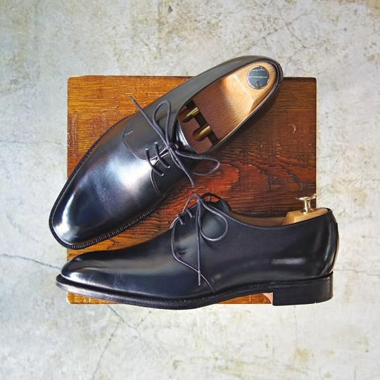 美品★(英)アルフレッド・サージェント 7EX【★海外ショップ別注】99ラスト/プレーントゥ/Vフロント/ブラック/カーフ/Alfred Sargent★c072