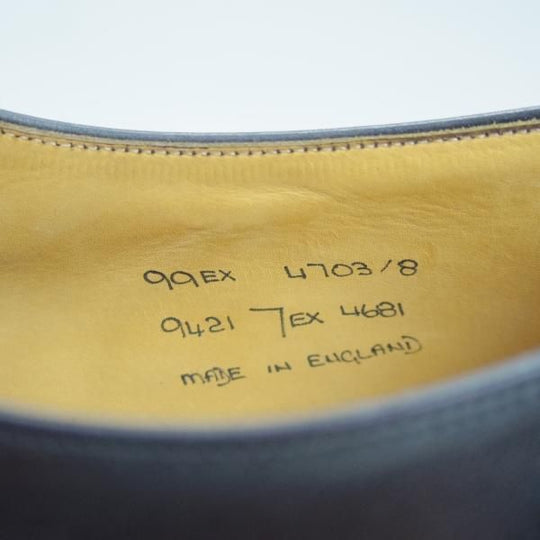 美品★(英)アルフレッド・サージェント 7EX【★海外ショップ別注】99ラスト/プレーントゥ/Vフロント/ブラック/カーフ/Alfred Sargent★c072