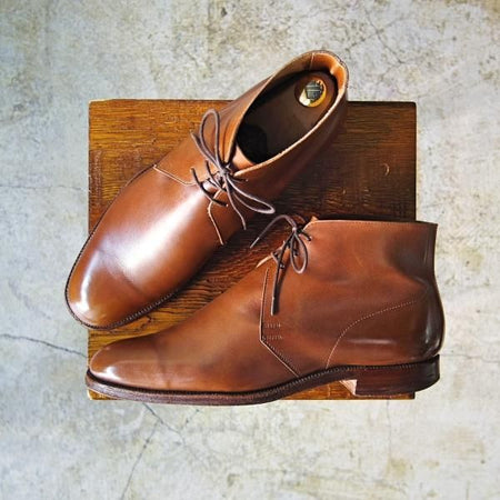 極上★クロケット＆ジョーンズ 7E【★(英)ジョージ・クレバリー別注/GEORGE CLEVERLEY】318ラスト/チャッカブーツ/Crockett＆Jones★c073