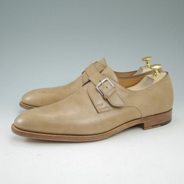 美品★ジョンロブ製 SIZE 41.5/UK7程度【★超希少!!エルメス別注/HERMES】モンクストラップ/JOHN LOBB★c077