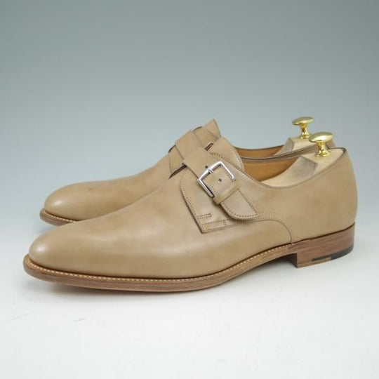 美品★ジョンロブ製 SIZE 41.5/UK7程度【★超希少!!エルメス別注/HERMES】モンクストラップ/JOHN LOBB★c077