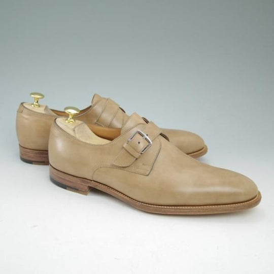 美品★ジョンロブ製 SIZE 41.5/UK7程度【★超希少!!エルメス別注/HERMES】モンクストラップ/JOHN LOBB★c077
