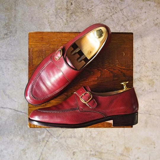 極上★(伊)タニノ・クリスチー SIZE 6【★定価15万円以上/モンクストラップ】グレインカーフ/TANINO CRISCI★c078