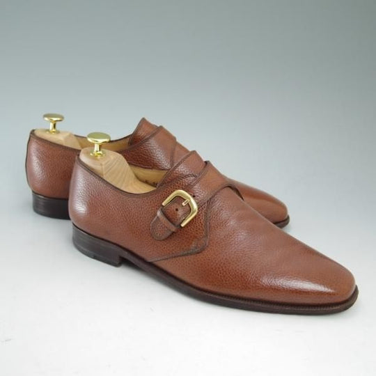極上★(伊)タニノクリスチー SIZE 7.5【★定価15万円以上/モンクストラップ】グレインレザー/TANINO CRISCI★c092