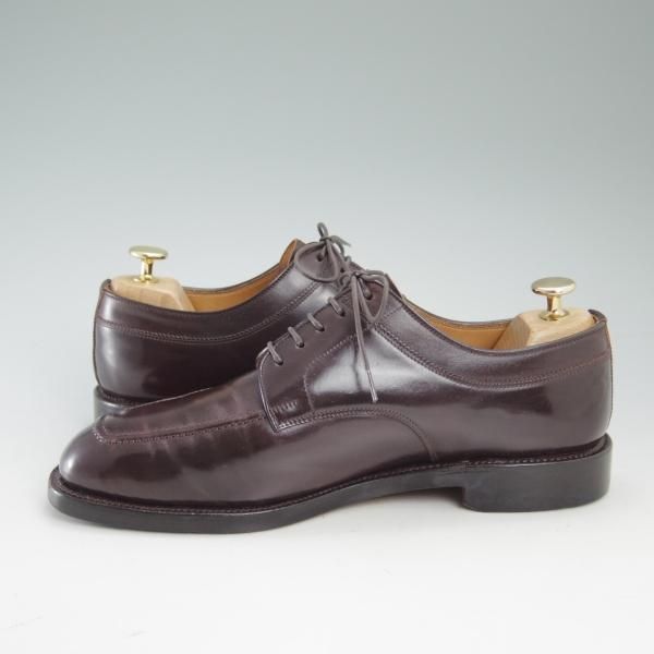 【美品】SCOTCH GRAIN スコッチグレイン　Uチップ（25.5）革靴　茶 極上☆スコッチグレイン 25cm【☆希少!!コードバン仕様】Uチップ