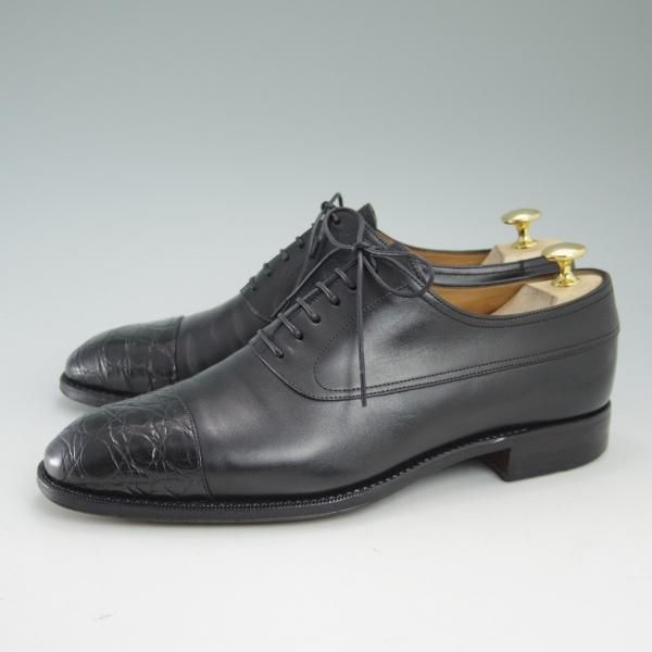 極上★カルミナ SIZE 7【★高額!!クロコダイル/トレーディングポスト別注/コンビ】ストレートチップ/Trading Post/CARMINA★c084