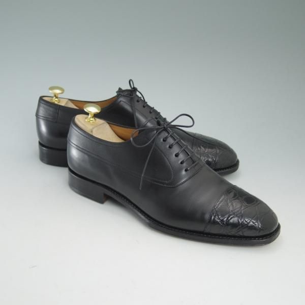 極上★カルミナ SIZE 7【★高額!!クロコダイル/トレーディングポスト別注/コンビ】ストレートチップ/Trading Post/CARMINA★c084