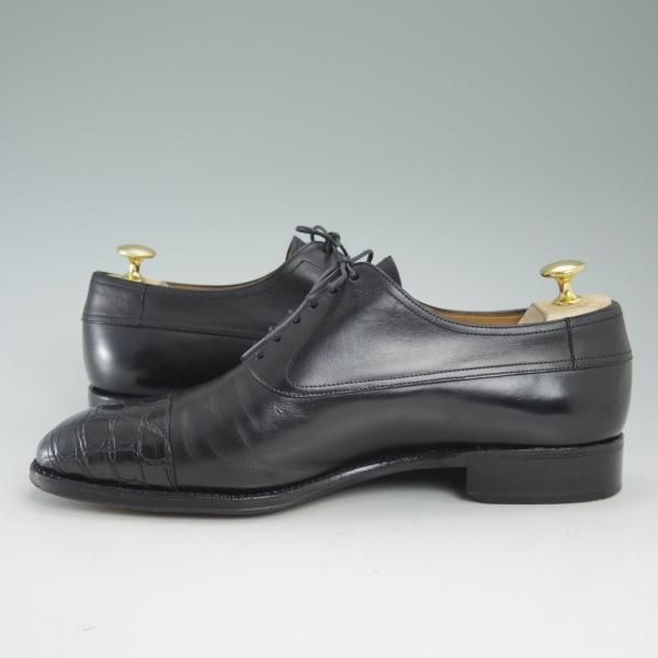 新品未使用　クロコダイル　サイズ6.0 カルミナ　ストレートチップ　ブラック 極上☆カルミナ SIZE 7【☆高額!!クロコダイル/トレーディングポスト