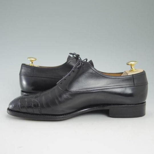 極上★カルミナ SIZE 7【★高額!!クロコダイル/トレーディングポスト別注/コンビ】ストレートチップ/Trading Post/CARMINA★c084