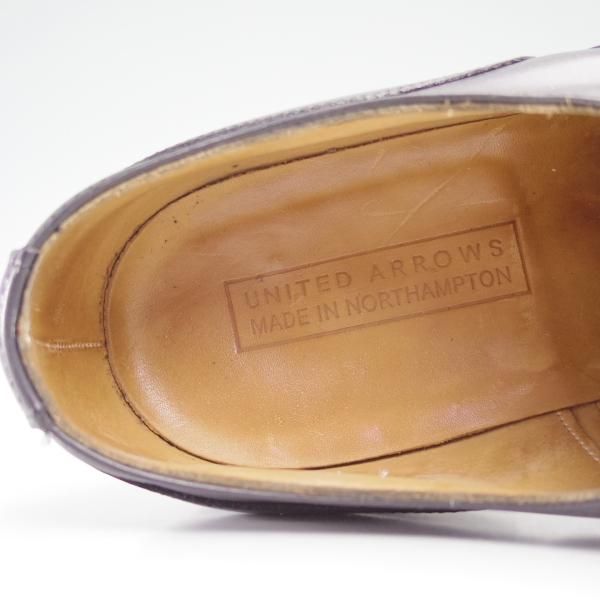 極上★(英)チーニー UK7.5F【★ユナイテッドアローズ別注】ストレートチップ/カーフ/ブラック/靴/UNITED ARROWS/CHEANEY★c085