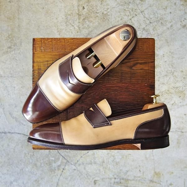 極上★クロケット＆ジョーンズ 7.5D【★ハンドグレードライン/SCOTNEY/コインローファー】スコットニー/Crockett＆Jones★c086