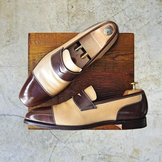 極上★クロケット＆ジョーンズ 7.5D【★ハンドグレードライン/SCOTNEY/コインローファー】スコットニー/Crockett＆Jones★c086