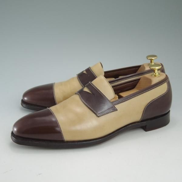 極上★クロケット＆ジョーンズ 7.5D【★ハンドグレードライン/SCOTNEY/コインローファー】スコットニー/Crockett＆Jones★c086