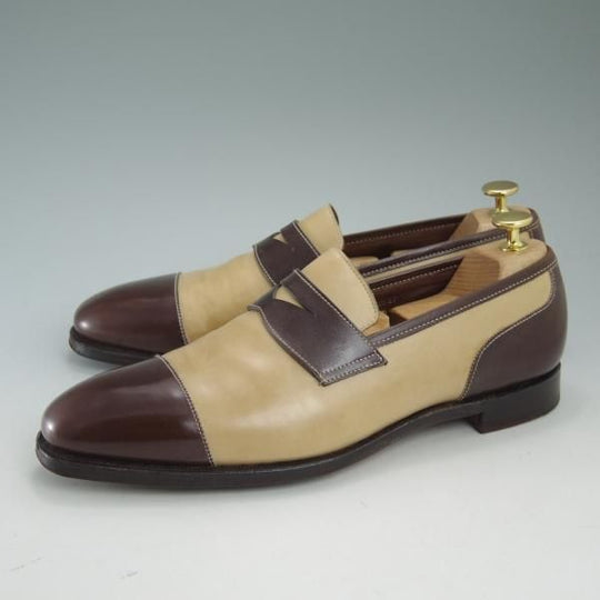極上★クロケット＆ジョーンズ 7.5D【★ハンドグレードライン/SCOTNEY/コインローファー】スコットニー/Crockett＆Jones★c086