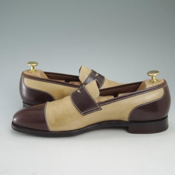 極上★クロケット＆ジョーンズ 7.5D【★ハンドグレードライン/SCOTNEY/コインローファー】スコットニー/Crockett＆Jones★c086