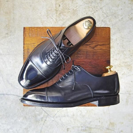 極上★ジョンストン&マーフィー SIZE 7.5【★CROWN ARISTOCRAFT】クラウンアリストクラフト/ストレートチップ/JOHNSTON&MURPY★c087