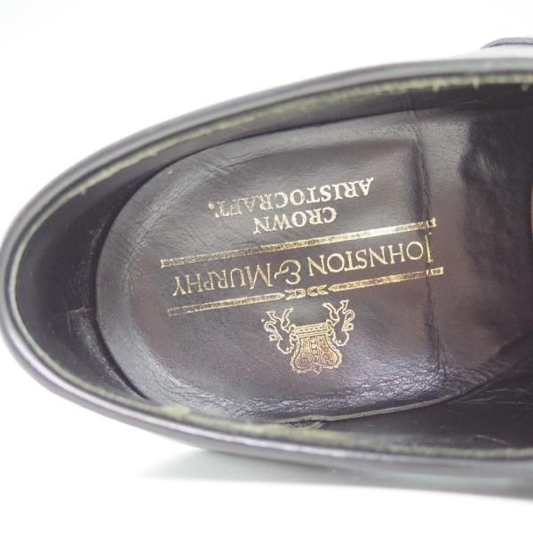 極上★ジョンストン&マーフィー SIZE 7.5【★CROWN ARISTOCRAFT】クラウンアリストクラフト/ストレートチップ/JOHNSTON&MURPY★c087