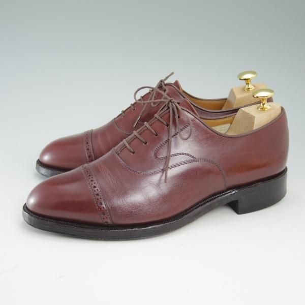 極上★ジョンストン&マーフィー SIZE 7.5【★CROWN ARISTOCRAFT】クラウンアリストクラフト/パンチドキャップトゥ/JOHNSTON&MURPY★c088