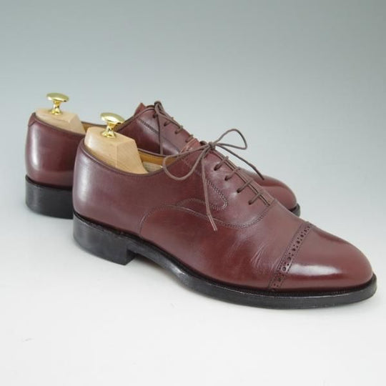 極上★ジョンストン&マーフィー SIZE 7.5【★CROWN ARISTOCRAFT】クラウンアリストクラフト/パンチドキャップトゥ/JOHNSTON&MURPY★c088