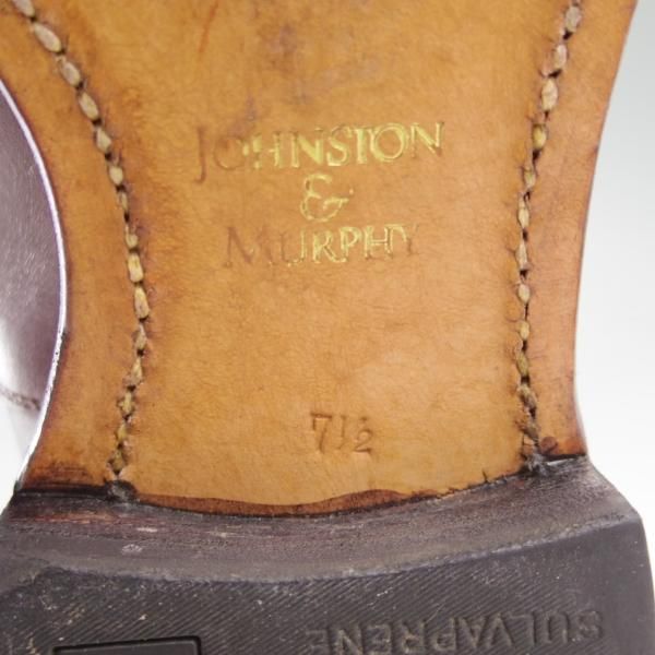 極上★ジョンストン&マーフィー SIZE 7.5【★CROWN ARISTOCRAFT】クラウンアリストクラフト/パンチドキャップトゥ/JOHNSTON&MURPY★c088