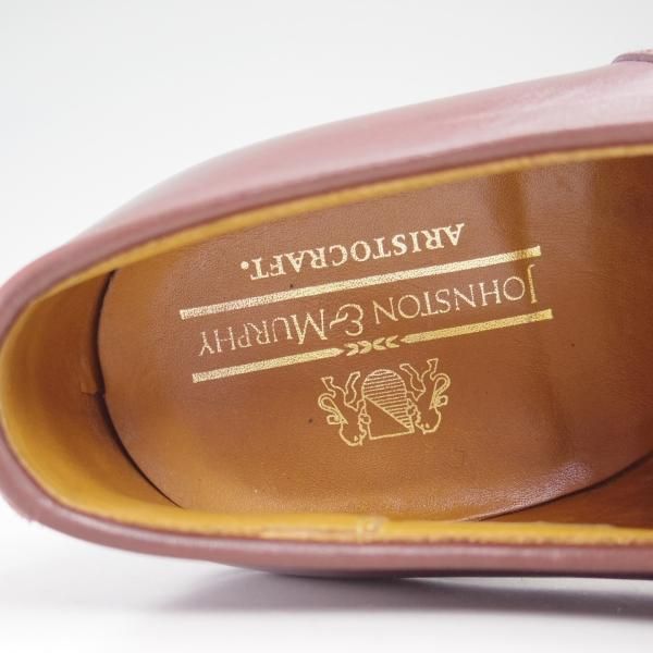 極上★ジョンストン&マーフィー SIZE 7.5【★CROWN ARISTOCRAFT】クラウンアリストクラフト/パンチドキャップトゥ/JOHNSTON&MURPY★c088