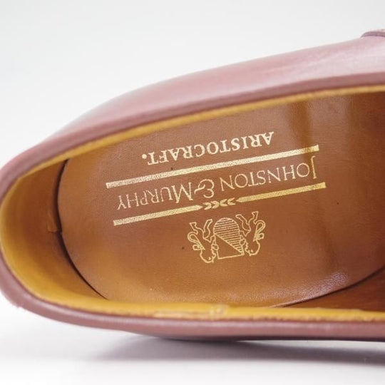 極上★ジョンストン&マーフィー SIZE 7.5【★CROWN ARISTOCRAFT】クラウンアリストクラフト/パンチドキャップトゥ/JOHNSTON&MURPY★c088