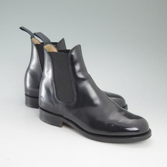 極美品★(英)サンダース UK4【★サイドゴアブーツ/9633B/ポリッシュレザー】ミリタリーコレクション/SANDERS★c090