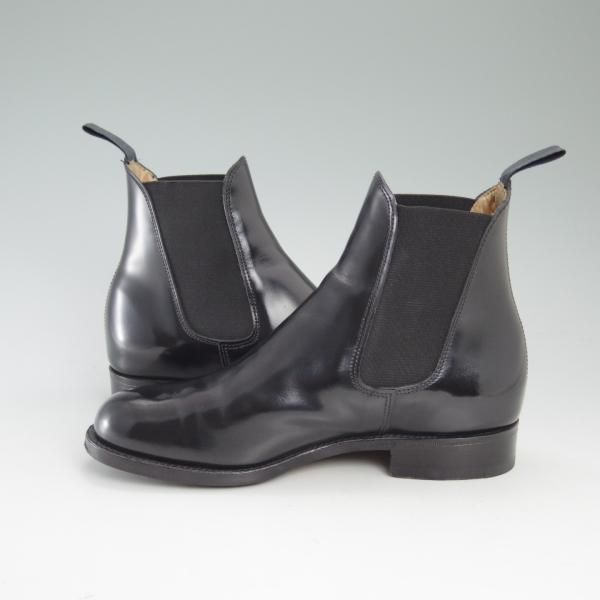 極美品★(英)サンダース UK4【★サイドゴアブーツ/9633B/ポリッシュレザー】ミリタリーコレクション/SANDERS★c090