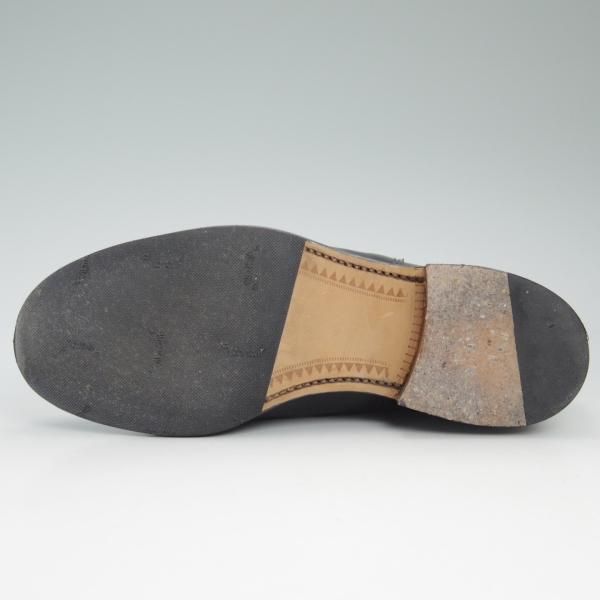 極美品★(英)サンダース UK4【★サイドゴアブーツ/9633B/ポリッシュレザー】ミリタリーコレクション/SANDERS★c090