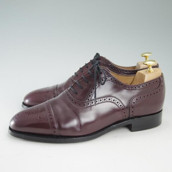 極上★(英)アルフレッドサージェント UK7【★セミブローグ/ポリッシュカーフ】サージェント/Alfred Sargent★c094