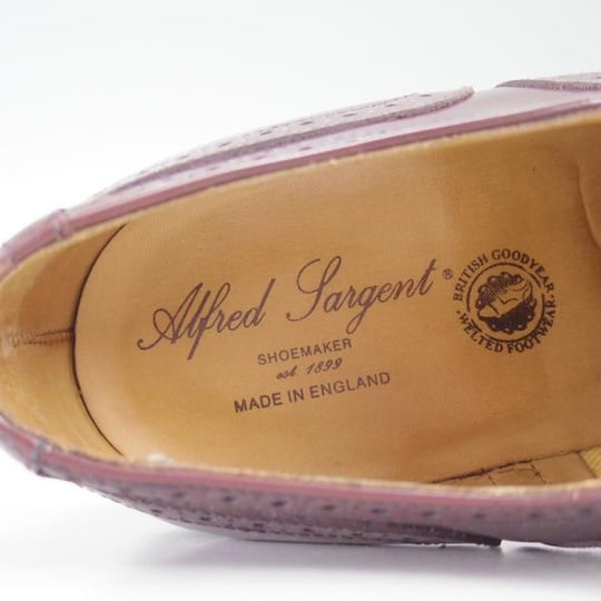 極上★(英)アルフレッドサージェント UK7【★セミブローグ/ポリッシュカーフ】サージェント/Alfred Sargent★c094