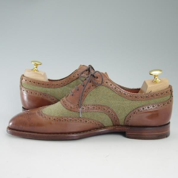 極上☆(英)グレンソン 7E【☆希少!!ツイード×カーフ/コンビ