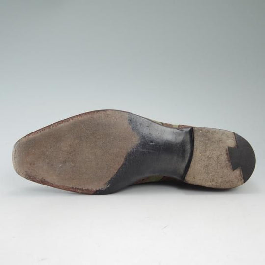 極上★(英)グレンソン 7E【★希少!!ツイード×カーフ/コンビ】フルブローグ/ウイングチップ/GRENSON★c096