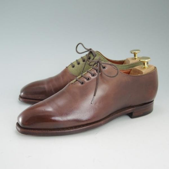 極上★(英)グレンソン 6.5E【★希少ツイード×カーフ/コンビ 】プレーントゥ/オックスフォード/GRENSON★c097