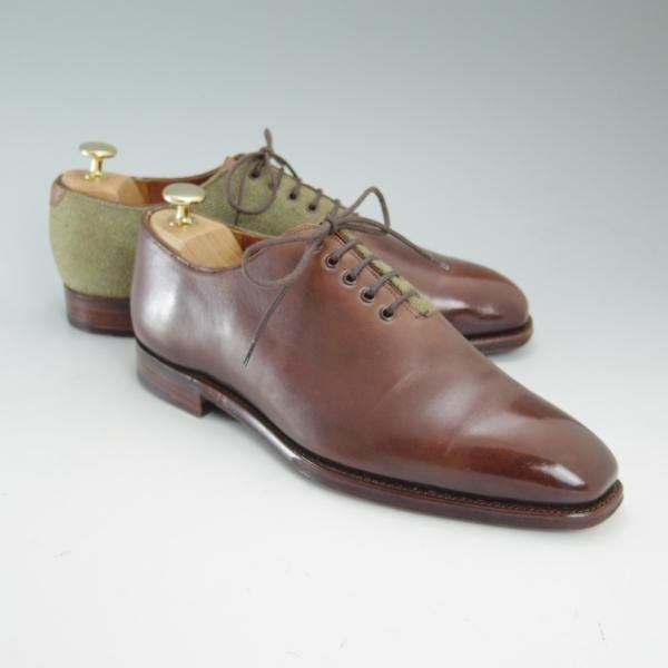 極上★(英)グレンソン 6.5E【★希少ツイード×カーフ/コンビ 】プレーントゥ/オックスフォード/GRENSON★c097