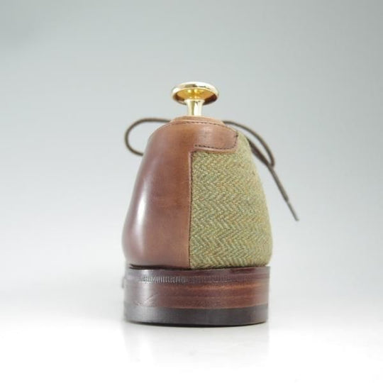 極上★(英)グレンソン 6.5E【★希少ツイード×カーフ/コンビ 】プレーントゥ/オックスフォード/GRENSON★c097