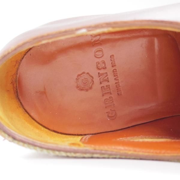 極上★(英)グレンソン 6.5E【★希少ツイード×カーフ/コンビ 】プレーントゥ/オックスフォード/GRENSON★c097