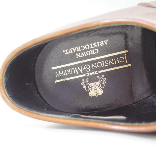 極上★ジョンストン&マーフィー SIZE7.5【★クラウンアリストクラフト/CROWN ARISTOCRAFT】ストレートチップ/JOHNSTON&MURPHY★c099