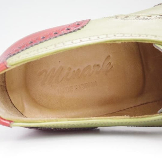 極上★(スペイン製)Minark/ミナーク SIZE 7【★グッドイヤーウェルテッド製法/三越取扱い】フルブローグ/ウイングチップ★c102