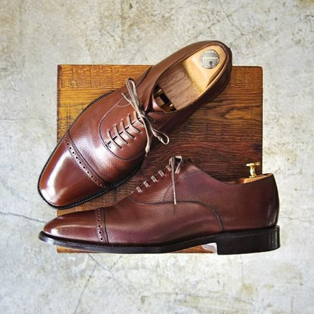 極上★チャーチ 75F/UK7.5【★最上級!!ロイヤルコレクション/002ラスト】Philip/フィリップ/パンチドキャップトゥ/CHURCH'S★c103