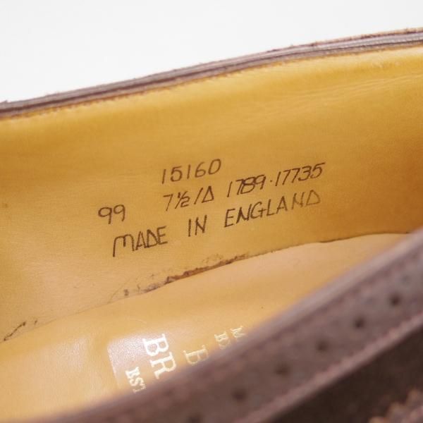 極上★(英)アルフレッドサージェント製 UK7/US7.5D【★Peal&co/ブルックスブラザーズ別注】15160/BROOKS BROTHERS/Alfred Sargent★c108
