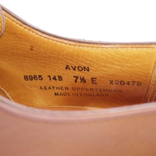 極上★クロケット&ジョーンズ 7.5E【★AVON/パンチドキャップトゥ】ダービー/Crockett&Jones★c109