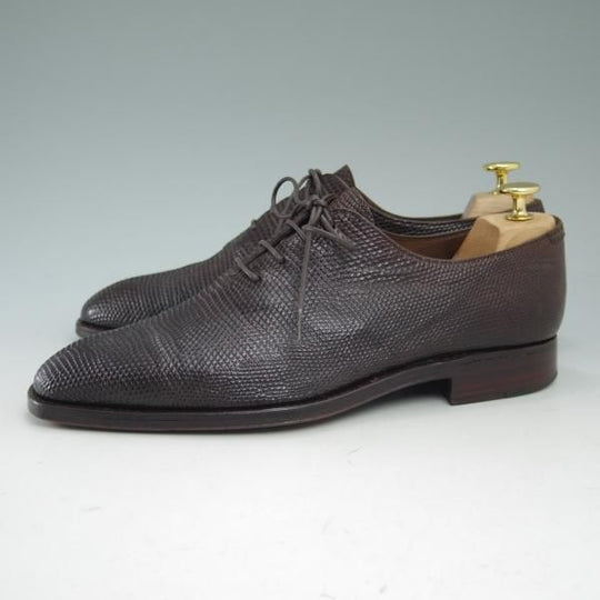 美品★カルミナ SIZE 7【★オーダー品/リザード革仕様/REAL LIZARD/トレーディングポスト別注】ホールカット/Trading Post/CARMINA★c115