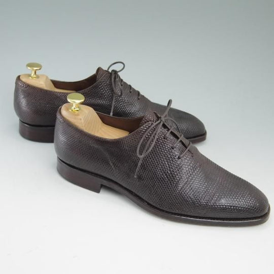 美品★カルミナ SIZE 7【★オーダー品/リザード革仕様/REAL LIZARD/トレーディングポスト別注】ホールカット/Trading Post/CARMINA★c115