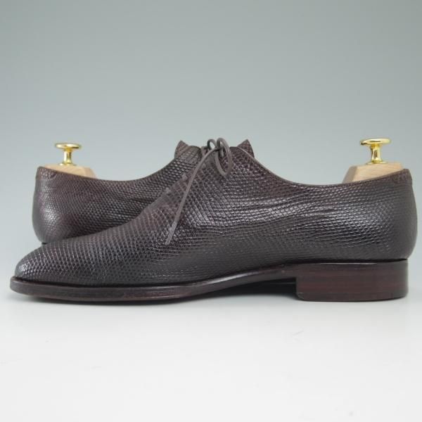 美品★カルミナ SIZE 7【★オーダー品/リザード革仕様/REAL LIZARD/トレーディングポスト別注】ホールカット/Trading Post/CARMINA★c115