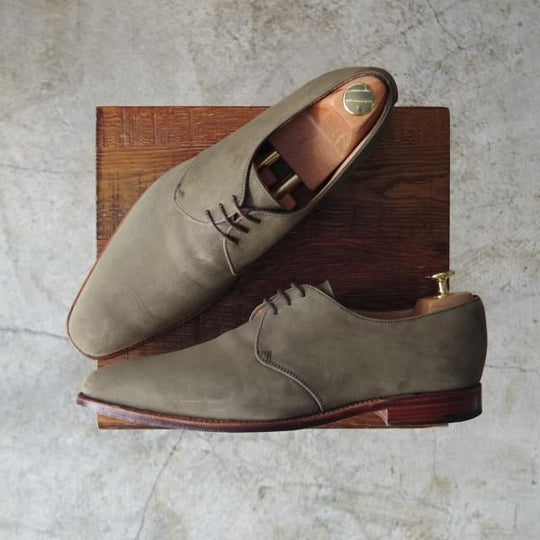 美品★(英)アルフレッドサージェント UK7.5【★プレーントゥ/ヌバック/CARSON】106ラスト/サージェント/Alfred Sargent★c118