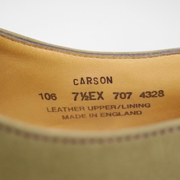 美品★(英)アルフレッドサージェント UK7.5【★プレーントゥ/ヌバック/CARSON】106ラスト/サージェント/Alfred Sargent★c118